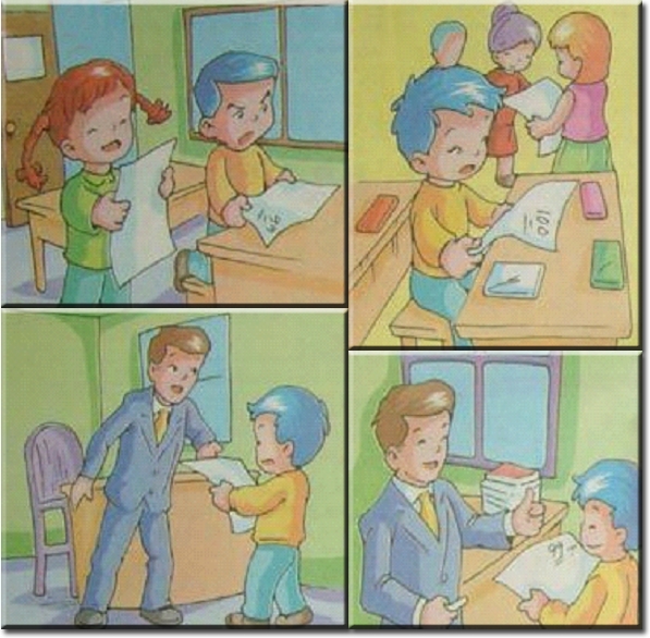 小学一年级看图写话练习：做个诚实的孩子